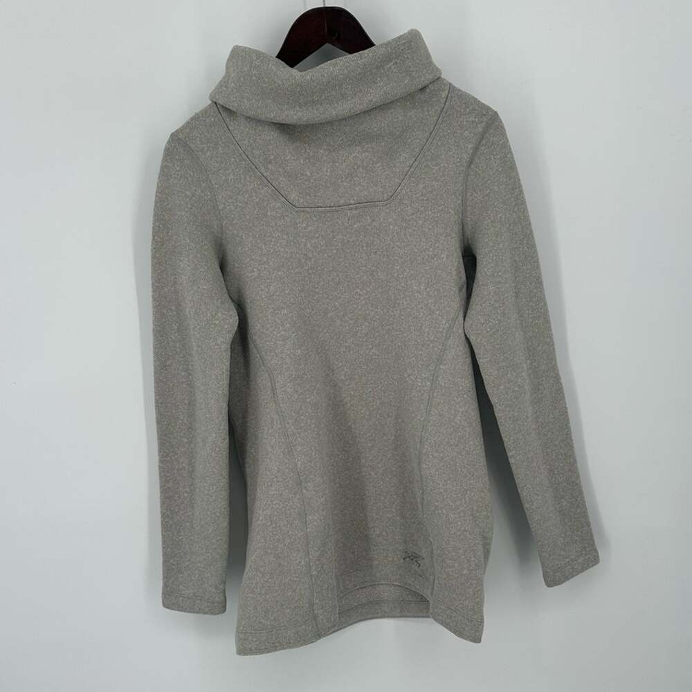 Arc'teryx Desira Tunic Cowl Neck Fleece Sweater Heather Gray Size Medium Womens